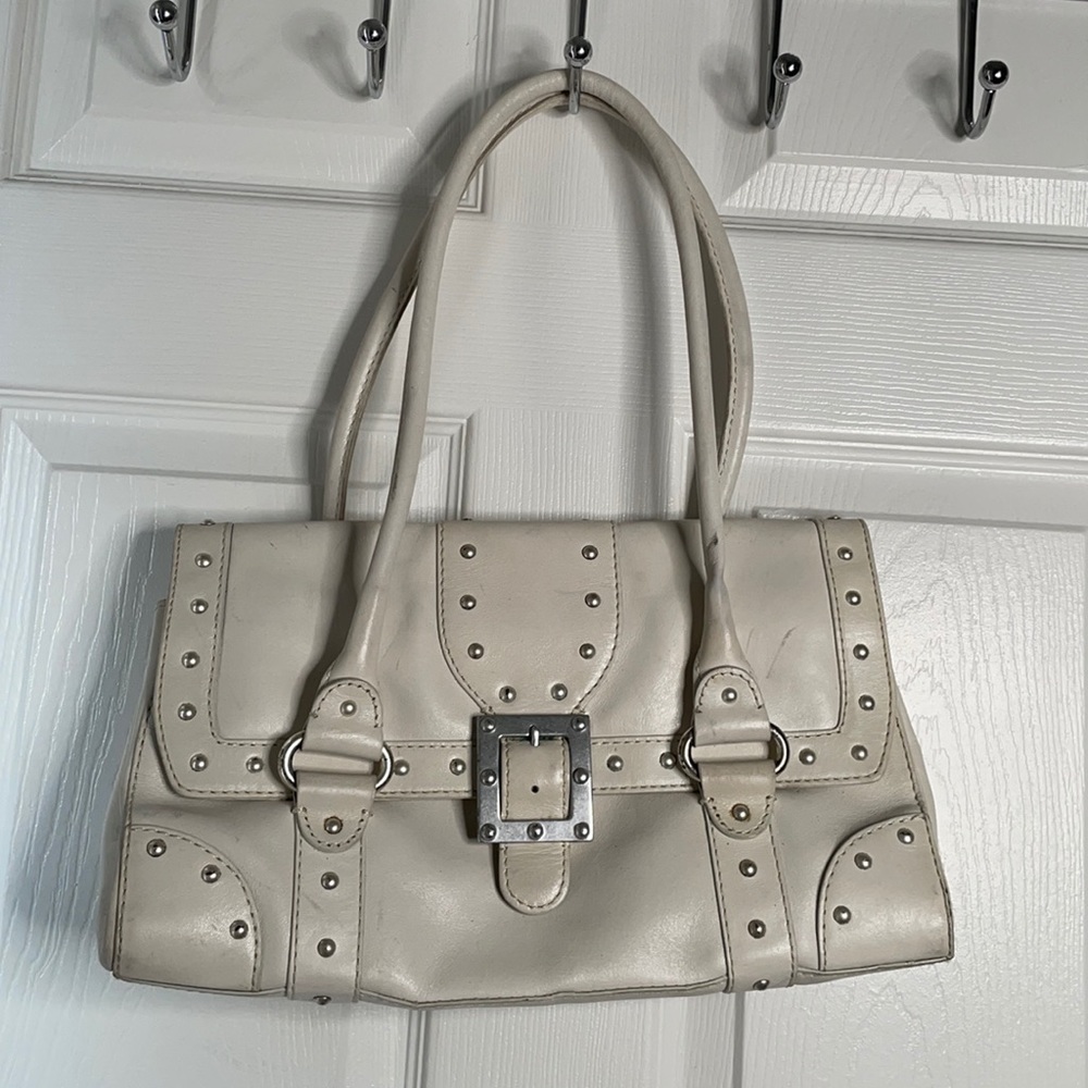 Michael Kors leather studded shoulder handbag